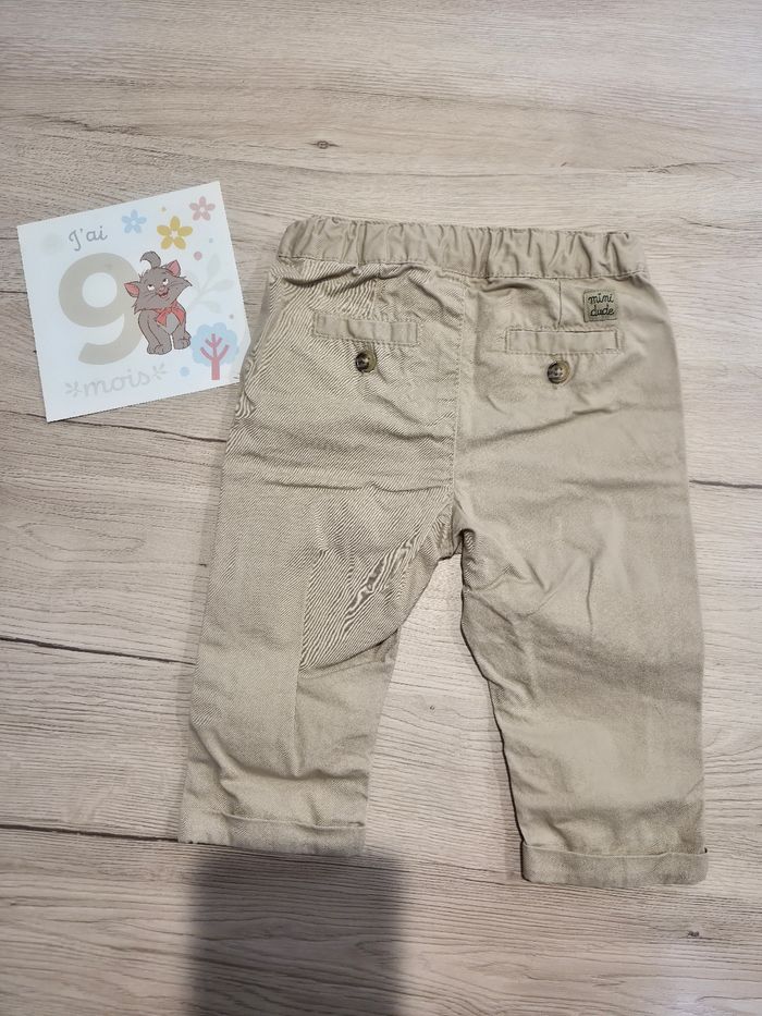 Pantalon beige, Kiabi, 9 mois - photo numéro 2