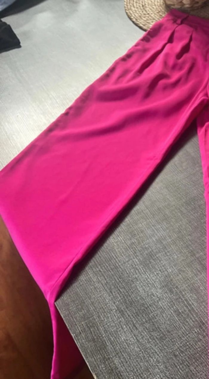 Ensemble, veste et pantalon, droit, couleur rose fuchsia, taille S - photo numéro 8