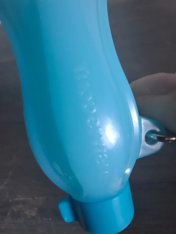 Porte clef clé tupperware gourde bleu turquoise - photo numéro 2