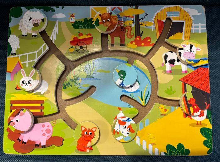 Jeu de motricité en bois labyrinthe puzzle - photo numéro 2