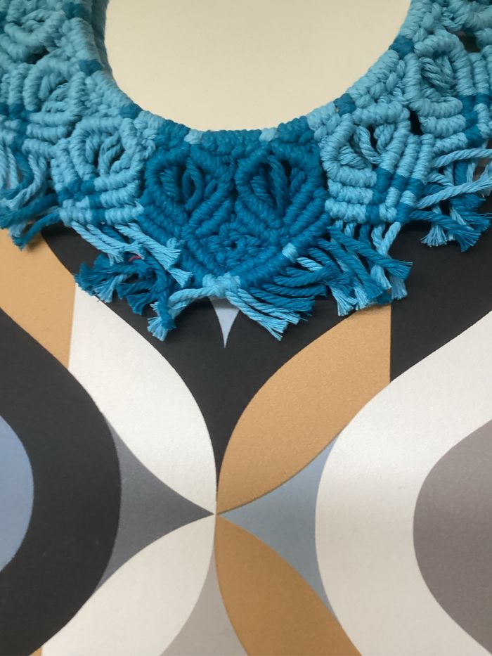 Couronne miroir macramé - photo numéro 3