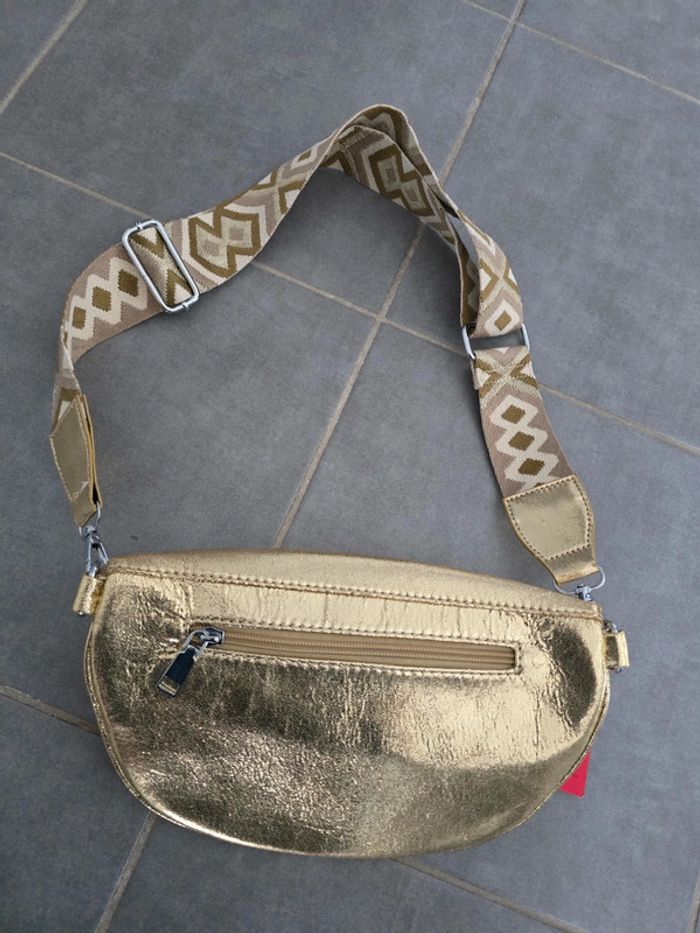 Sac bandouliere doré - photo numéro 4