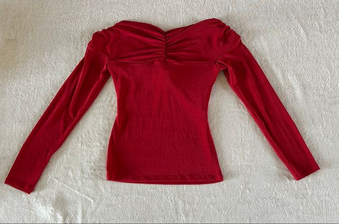 Haut rouge taille S H&M - photo numéro 2