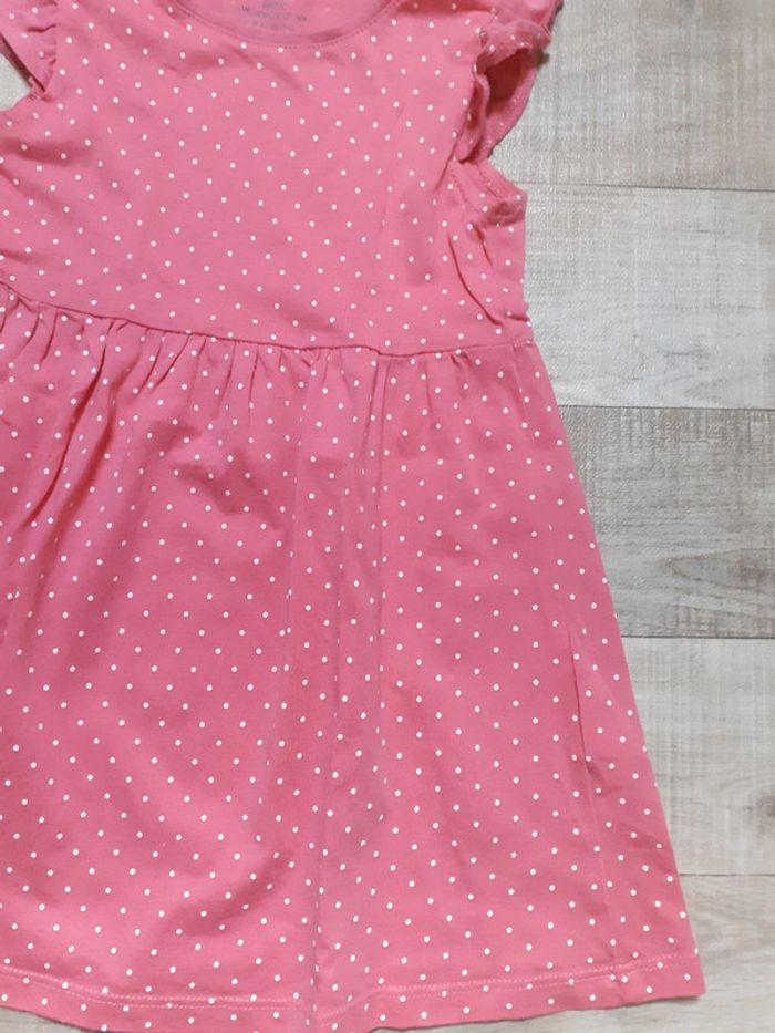 Robe fille rose a pois blancs 2 ans neuve - photo numéro 4