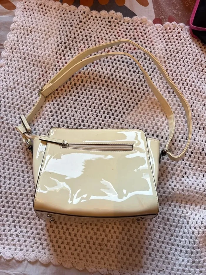 🛑 sac à main en cuir crème 🛑 - photo numéro 2