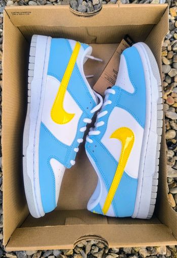 Baskets Nike dunk low next nature hommer Simpson bleu et blanche pointure 39 neuves avec boîte