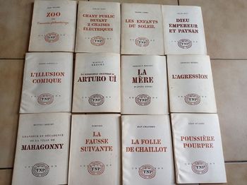 Lot de 12 livres Collection Théâtre national populaire - 1964
