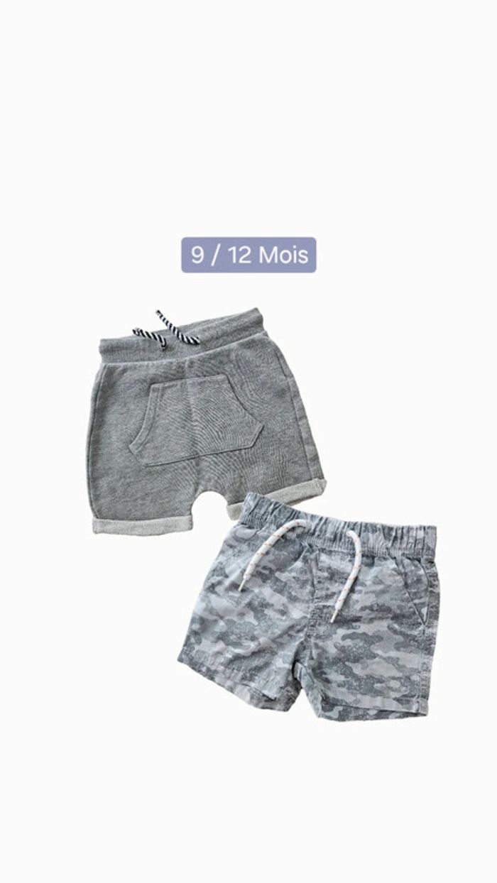 Lot de 2 shorts 9/12 mois