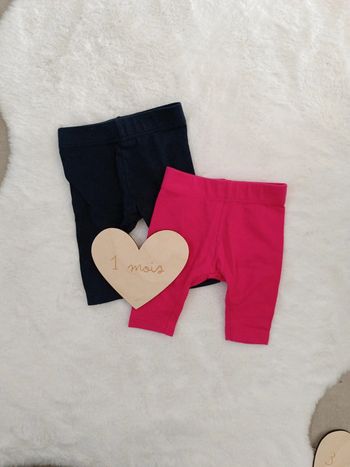 Lot de 2 leggings bébé fille