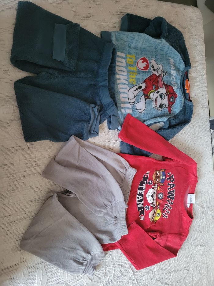 Lot 2 pyjamas chauds Pat Patrouille 5ans