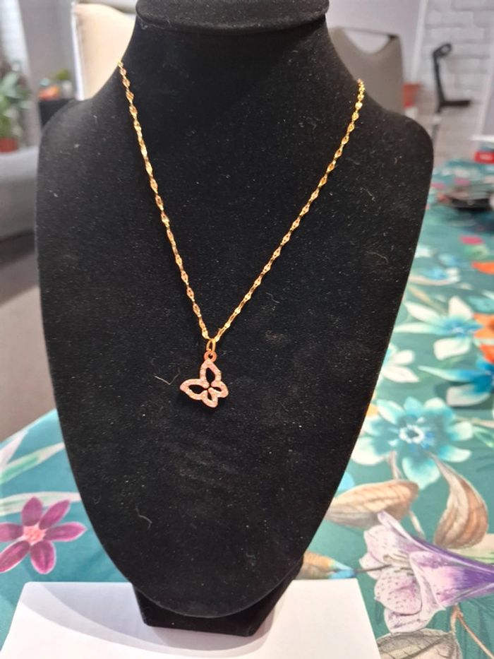 Magnifique collier femme papillon neuf - photo numéro 2