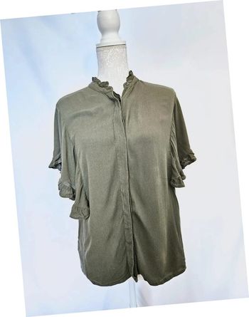 Blouse manches courtes kaki