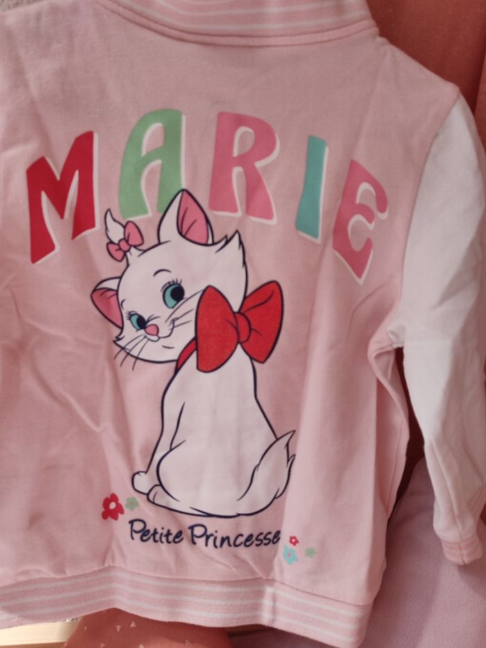 Veste Marie des Aristochats - Rose et blanche- 24 mois - Comme neuve - Disney baby - photo numéro 4