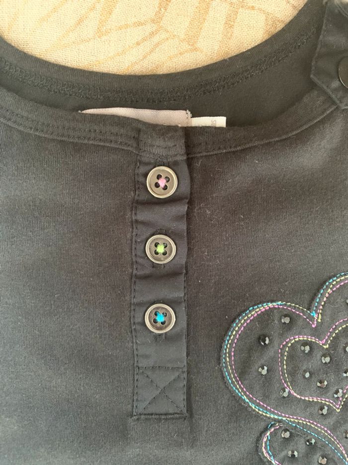 Robe ballon avec broderie et boutons multicolore - photo numéro 6