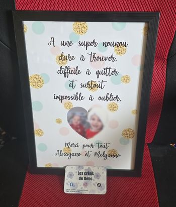 Cadre nounou personnalisé 