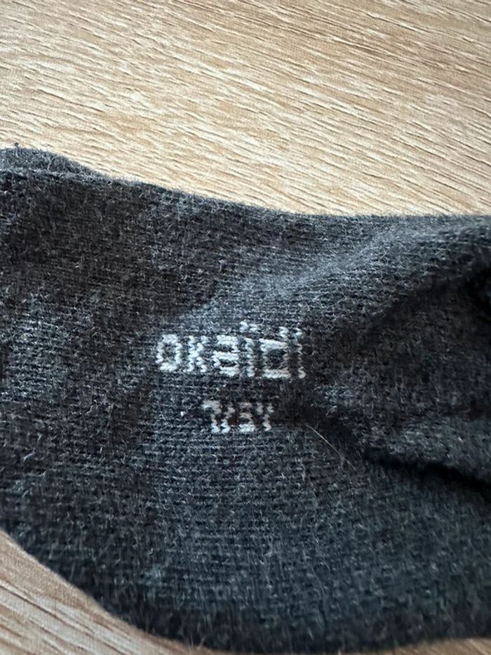 Paire de collants gris et crème - photo numéro 4