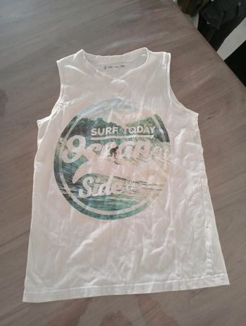 T-shirt marcel surf garçon 14 ans