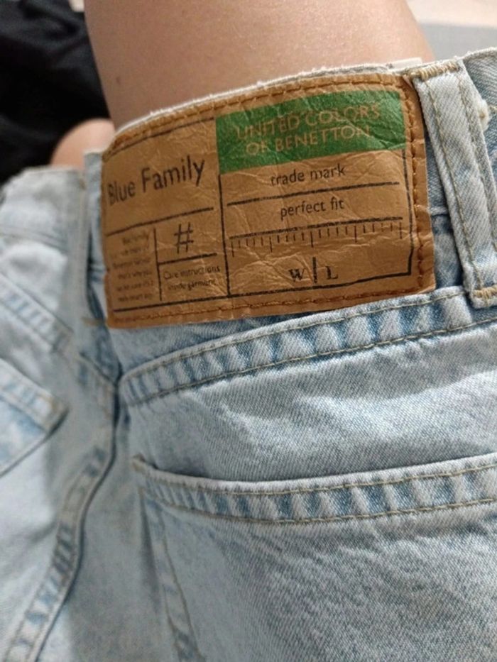 C55 short jeans bleu United colors of benetton Xxs - photo numéro 3
