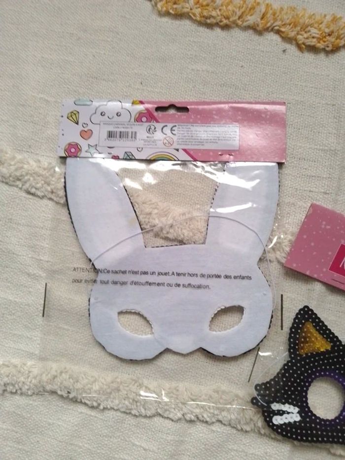 lot de 2 masques sequins pour enfant - neuf - photo numéro 4