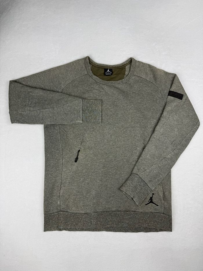 Sweat Nike Jordan homme taille XL kaki Jumpman coton mélangé poche zippée #00125