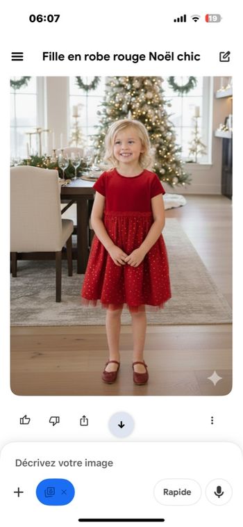 Robe rouge 4ans