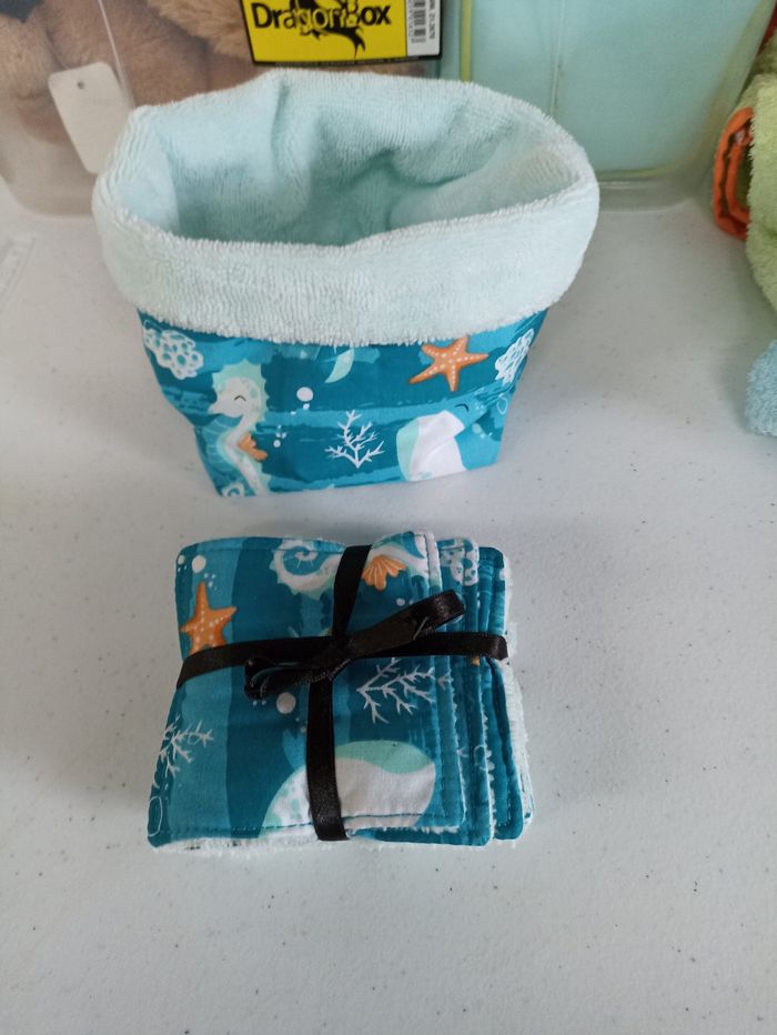 Panières et lingettes démaquillantes lavable - photo numéro 3