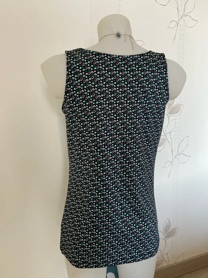 Débardeur effet drapé imprimé Camaïeu taille 38 - photo numéro 2