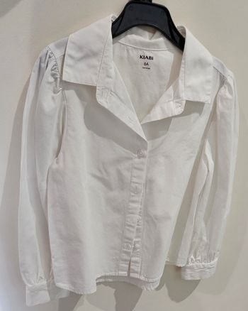 Chemisier blanc à manches longues - Taille 6 ans