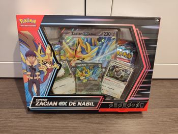 Coffret Zacian ex de Nabil cartes Pokémon EV9 aventures ensemble Etincelles déferlantes EV8