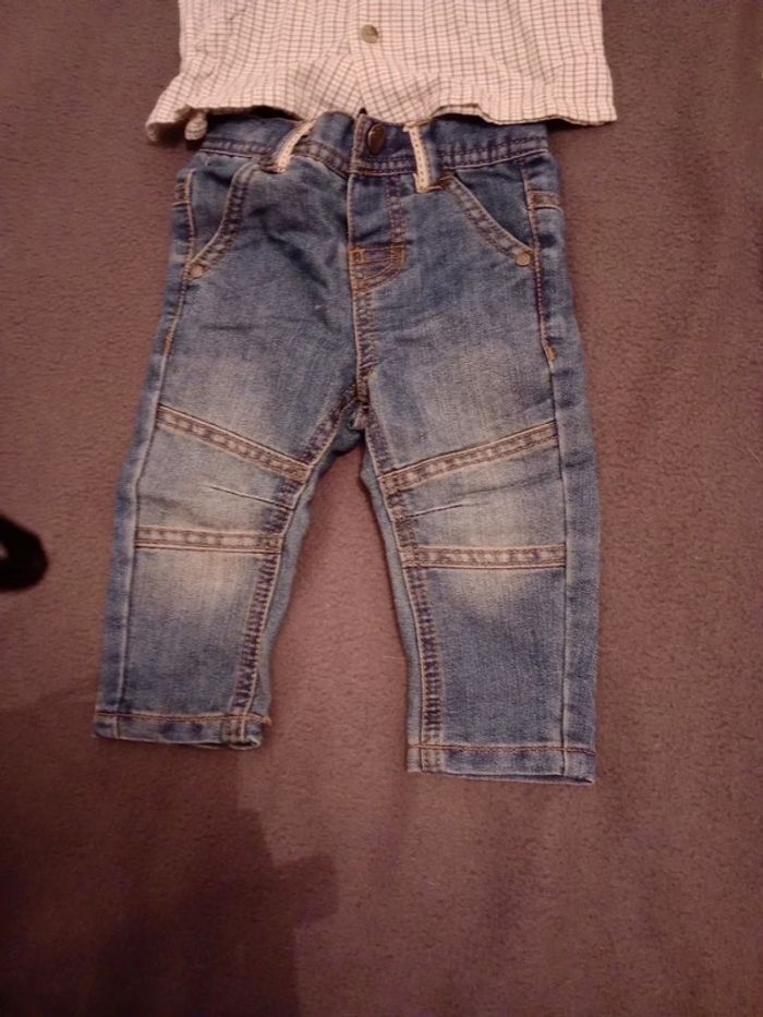Lot garçon jean et chemise 3 mois c8 - photo numéro 2