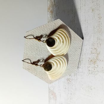 boucles d'oreilles vintage coquillages