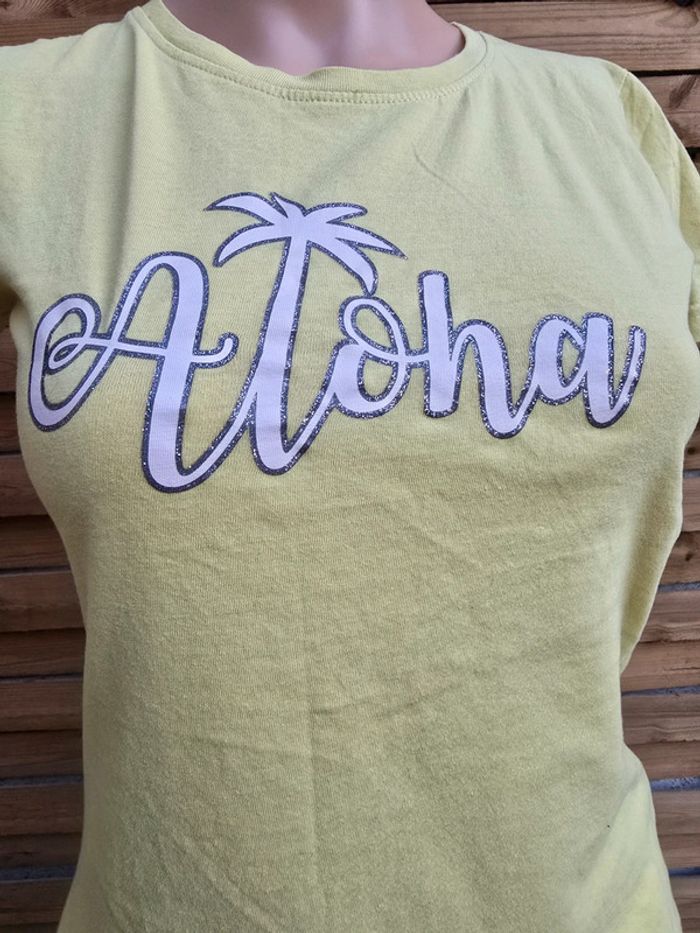 Tee-shirt Aloha 🍒y2k vintage 2000🍒taille 34 - photo numéro 4