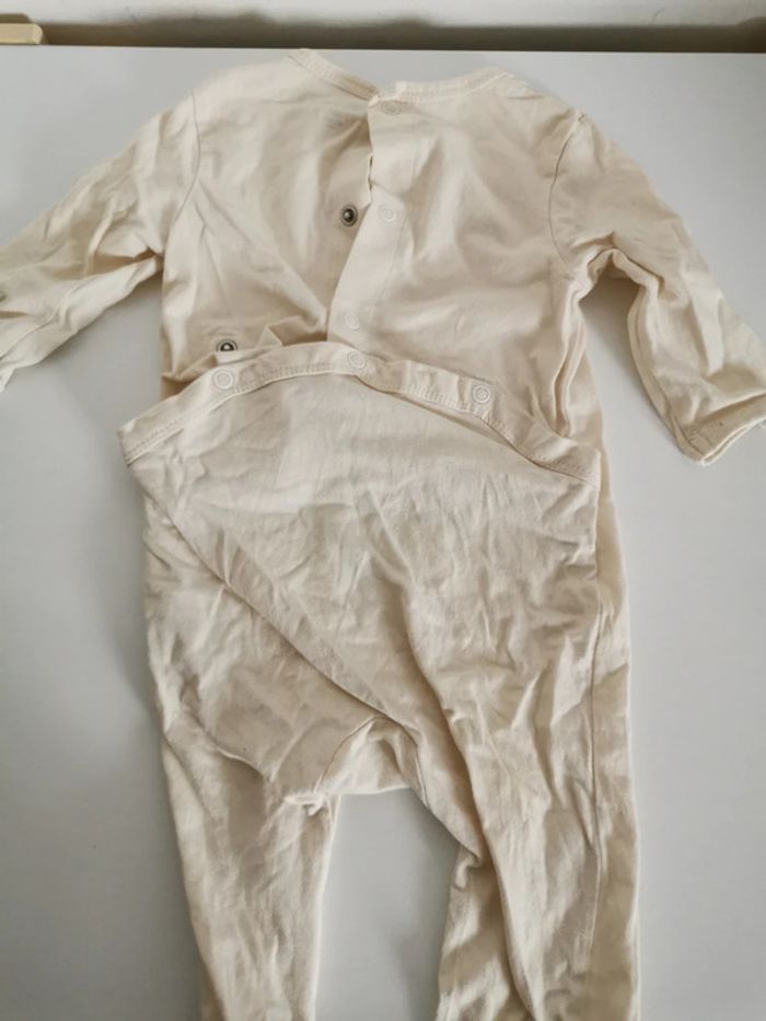 Pyjama bébé beige crème - photo numéro 2