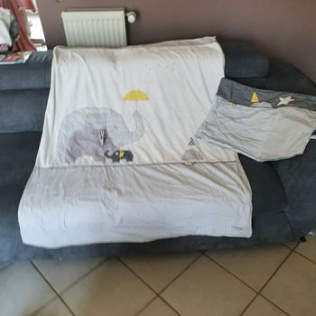 Housse de couette + taie d'oreiller Babyfan de Sauthon