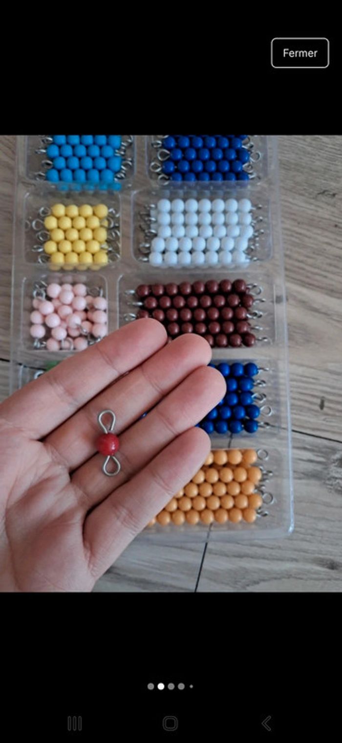 Gros lot de 100 escaliers de perles. Méthode dénombrement montessori. J'apprends à compter - photo numéro 2