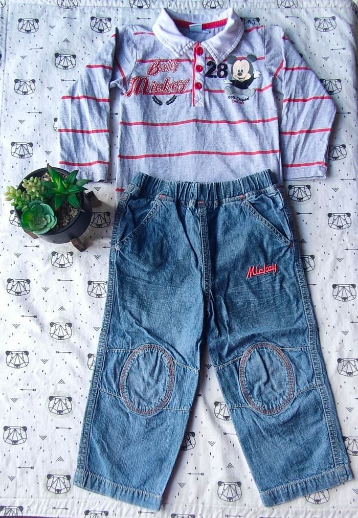 Ensemble Mickey taille 24 mois/2 ans