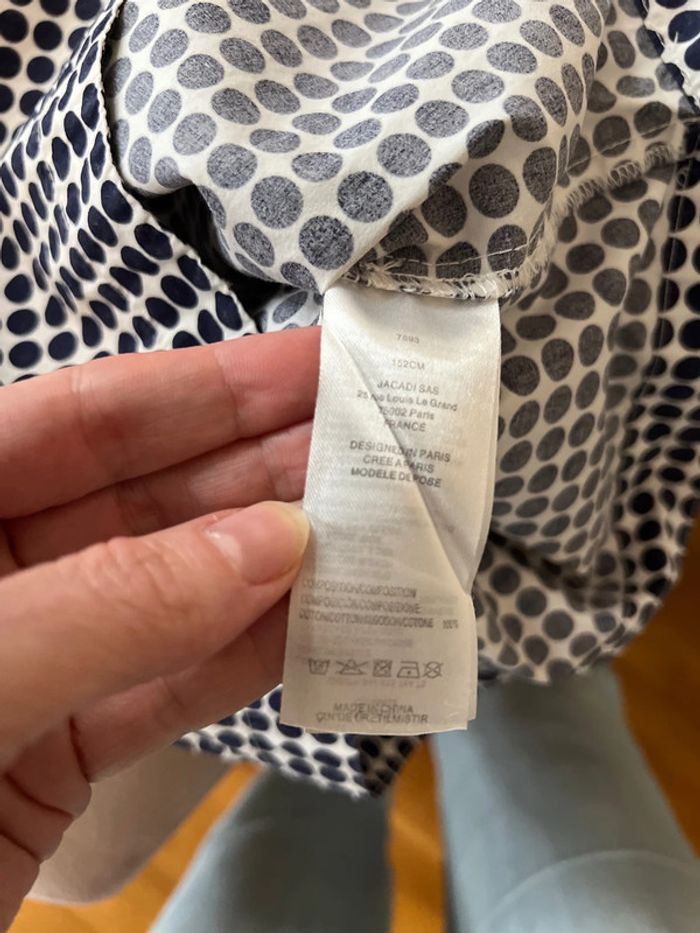 Blouse à pois manches courtes fermeture dos 12 ans - Mademoiselle Jacadi - photo numéro 6