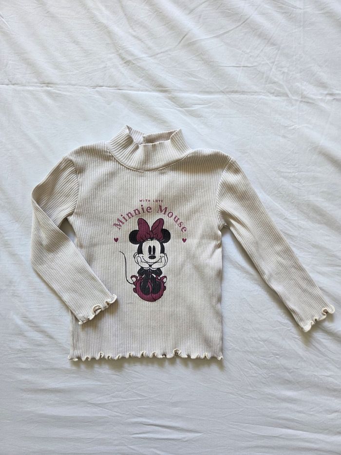 T-shirt côtelé ml minnie