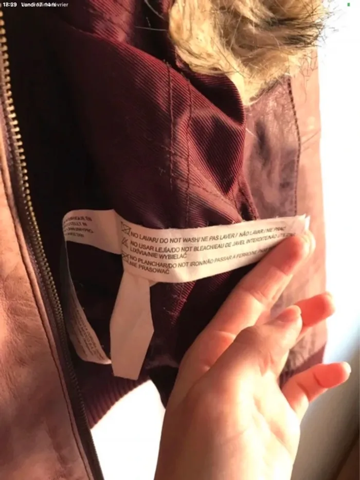 Veste en cuir Bershka taille 40 - photo numéro 15