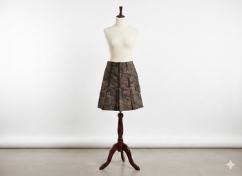 Jupe marron camouflage Longueur 54 cm Taille 38 Cache-Cache Neuve