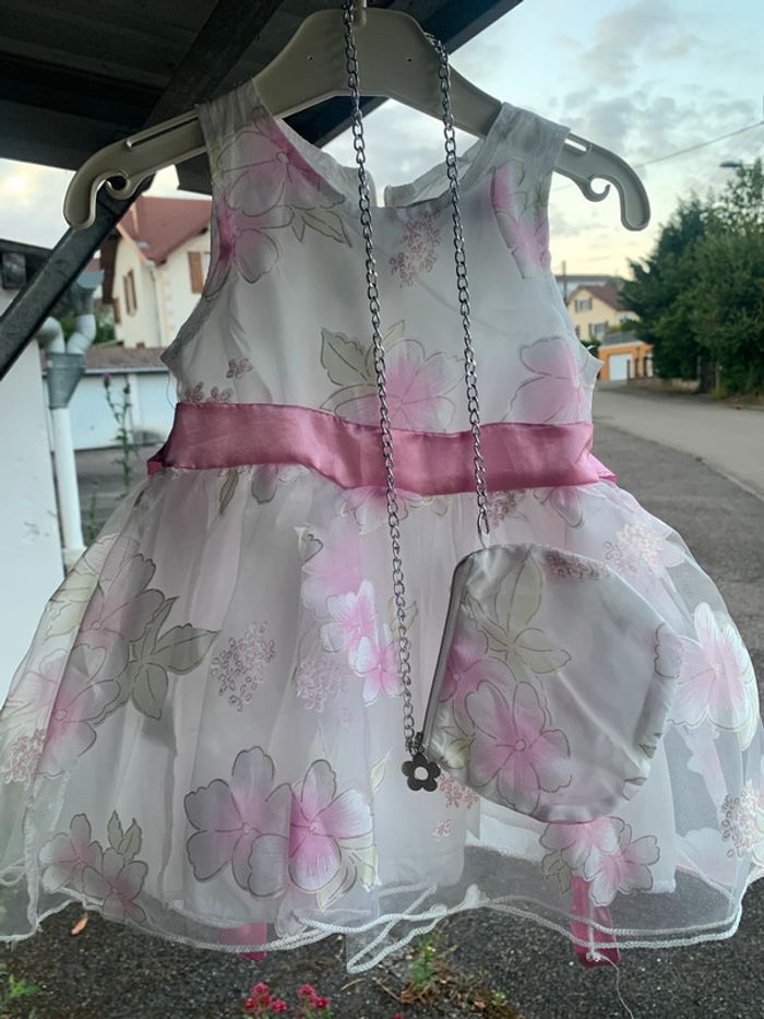 Robe bébé 24 mois, avec sac , baptême, cérémonie