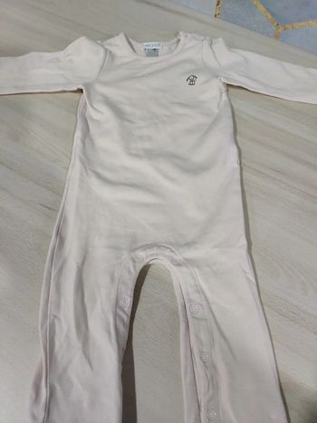 Combinaison pyjama rose pâle bébé fille 6 mois Obaibi