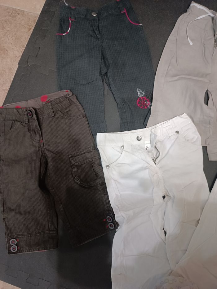 Lot de 9 pantalons/pantacourts en toile fille 3ans - photo numéro 3