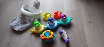 Lot jeux de bain et filet de rangement