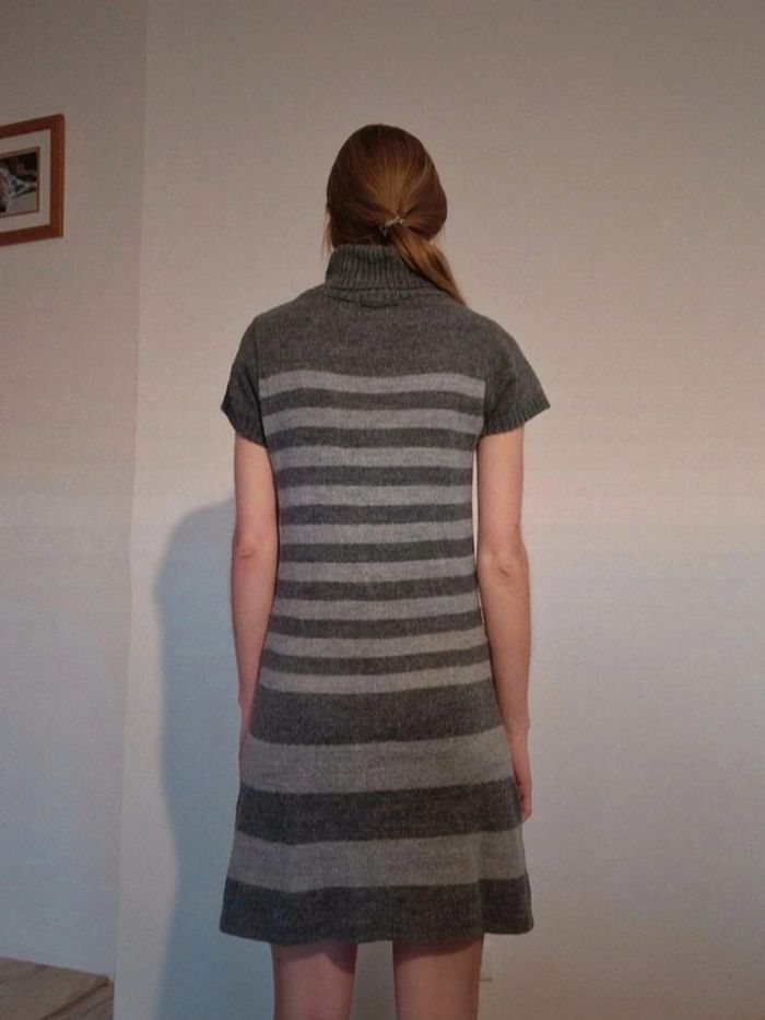 Robe pull à manche courte grise camaïeu taille M/38 - photo numéro 3