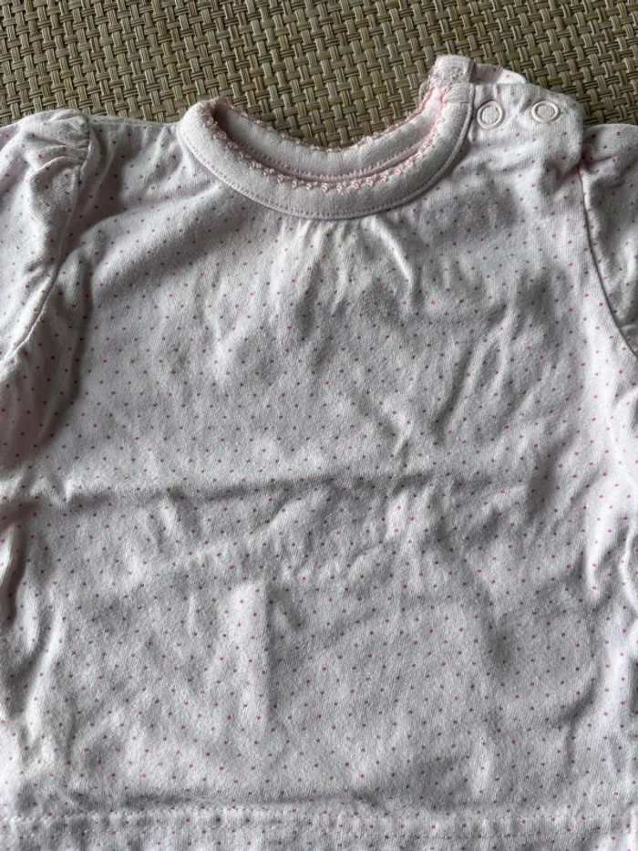 Tee shirt rose à pois - photo numéro 2