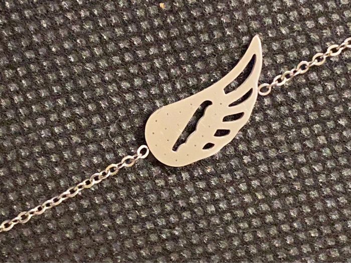 Joli bracelet/chaîne de chevilles en métal argenté TBE - bijoux fantaisie - photo numéro 5