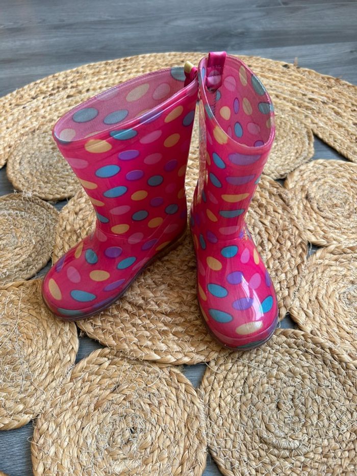Bottes de pluie à pois taille 25