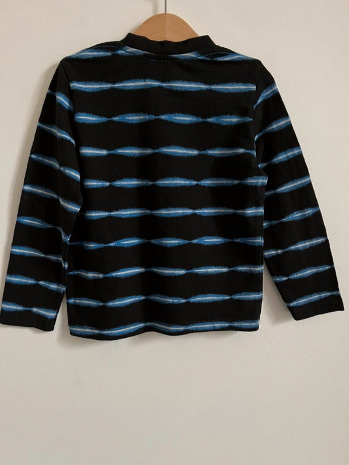 Teeshirt ML noir et rayures bleues, WIZZ - 4 Ans - photo numéro 7