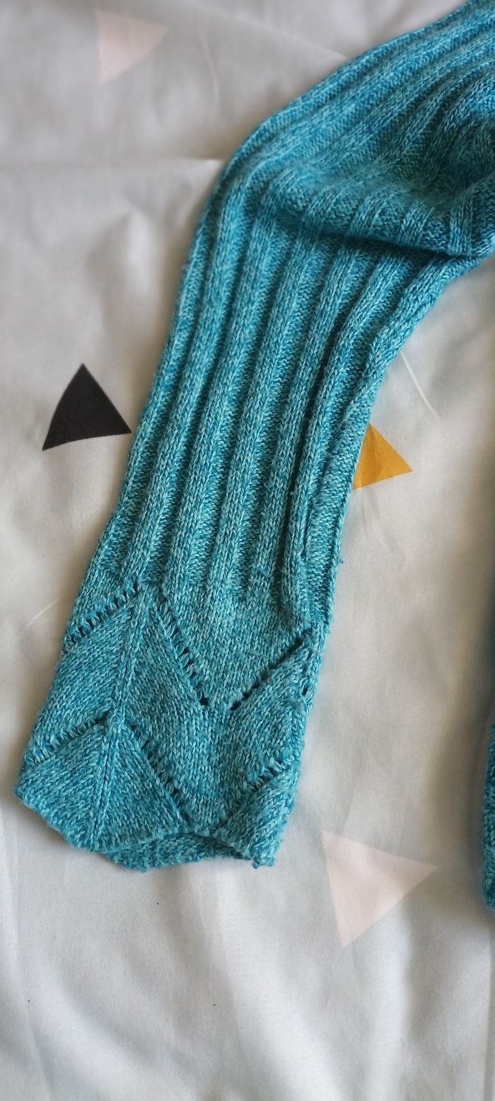 Gilet turqoise manches longues